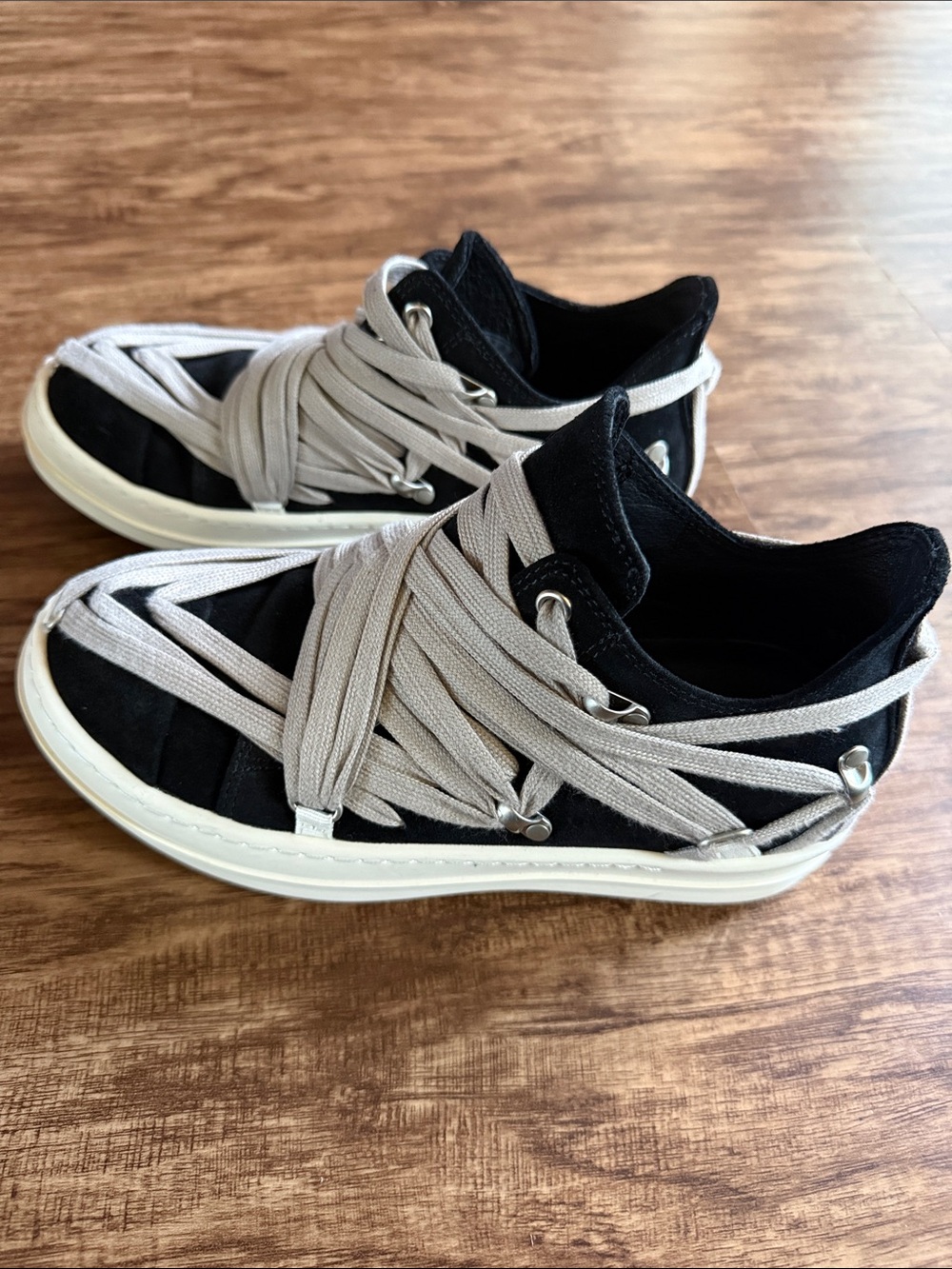 “High Quality” Rick Owens Triple Laced Sneakers